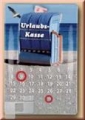 Nostalgie Blechschild Sparkalender - URLAUBSKASSE