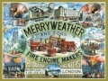 Nostalgie Blechschildkarte - MERRY WEATHER & SONS FIRE ENGINE