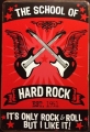 Rusty Blechschildkarte - SCHOOL OF HARD ROCK