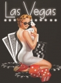 Rusty Blechschild - LAS VEGAS - PIN UP - mit Spielkarten u. Würfel