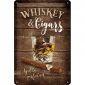 Blechschild - WHISKEY & CIGARS