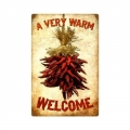 Nostalgie Blechschild -  A VERY WARM WELCOME