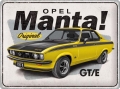 Blechschild 3D - OPEL MANTA GT/E ORIGINAL