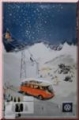 Nostalgie Blechschild - VW BUS IN SCHNEE LANDSCHAFT