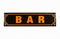 Emailleschild - BAR - orange