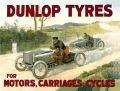 Blechschild - DUNLOP TYRES FOR MOTORS - in div. Grössen