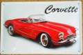 Nostalgie Blechschild - CORVETTE ROT