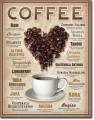 Blechschild - COFFEE - HEART
