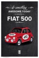 Blechschild - FIAT 500 RALLY - 493 ROT