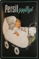 Nostalgie Blechschild - PERSIL GEPFLEGT - BABY IM KINDERWAGEN