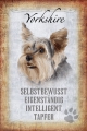 Blechschild - STECKBRIEF - YORKSHIRE TERRIER HUND