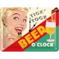 Blechschild 3D - BEER O CLOCK - TICK TOCK