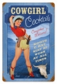 Nostalgie Blechschild - COWGIRL COCKTAILS