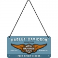 Metall-Hängeschild - HARLEY DAVIDSON - FREE SPIRIT RIDERS
