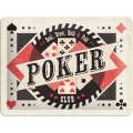 Blechschild - POKER CLUB - 15X20CM