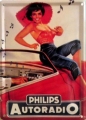 Nostalgie Blechschildkarte - PHILIPS AUTORADIO