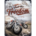 Blechschild 3D - ROUTE 66 FEEL THE FREEDOM