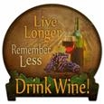 Nostalgie Blechschild - DRINK WINE - LIVE LONGER
