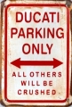 Rusty Metall Blechschildkarte - DUCATI PARKING ONLY - 11 X 16 all othersCM