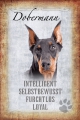 Blechschild - STECKBRIEF DOBERMANN HUND