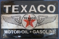Blechschild - TEXACO MOTOR OIL GASOLINE