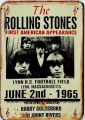 Rusty Blechschildkarte - ROLLING STONES - FIRST AMERICAN APPE 11X16CM