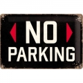 Blechschild - NO PARKING - SCHWARZ