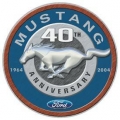 Nostalgie Blechschild rund - 40 JAHRE FORD MUSTANG