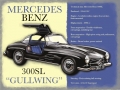 Nostalgie Blechschild XXL - MERCEDES BENZ 300 SL