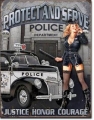 Nostalgie Blechschild - POLICE DEPARTM. PROTECT AND SERVE