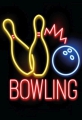 Blechschild - BOWLING-  NEON