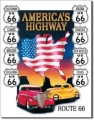 Nostalgie Blechschild - ROUTE 66 - AMERICAS HIGHWAY