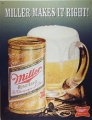 Nostalgie Blechschild - MILLER US BIER WERBESCHILD