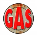 Rusty Blechschild rund - GAS