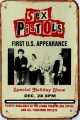 Rusty Blechschild - SEX PISTOLS - FIRST US CONC. 20X30CM