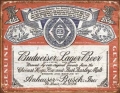 Rusty Metallschild - BUDWEISER LAGER BEER - HISTORIC LABEL