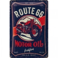 Blechschild 3D - ROUTE 66 MOTOR OIL