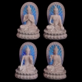 WEISSER THAI BUDDHA MIT LED HINTERGRUNDBELEUCHTUNG