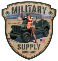 Blechschild - MILITARY SUPPLY COMP. - motivgeschnitten