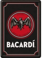 Blechschildkarte - BACARDI LOGO BLACK