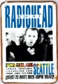 Rusty Blechschildkarte - RADIOHEAD - LIVE CONCERT SEATTLE