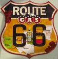 Stahlschild - ROUTE 66 - GAS