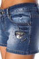 Bild 3 von JEANS-SHORTS MIT APILLETTENAPPLIKATION - BLAU - DIV. GRÖSSEN