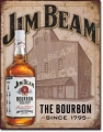 Blechschild - JIM BEAM - THE BOURBON SINCE 1795