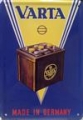 Nostalgie Blechkarte - VARTA BATTERIEN