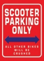 Nostalgie Blechschild - SCOOTER PARKING ONLY