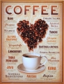 Blechschild - COFFEE HEART