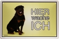 Blechschild - HUNDE - ROTTWEILER - HIER WACHE ICH