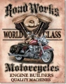 Nostalgie Blechschild - ROAD WORKS MOTORCYCLES