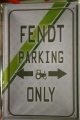 Blechschild - FENDT PARKING ONLY